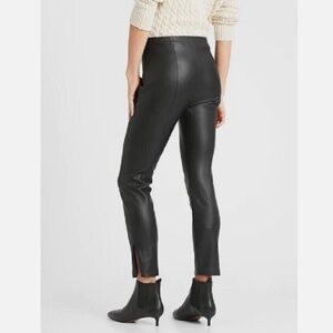 Banana Republic Black Vegan Leather High Rise Legging Pant size 4
